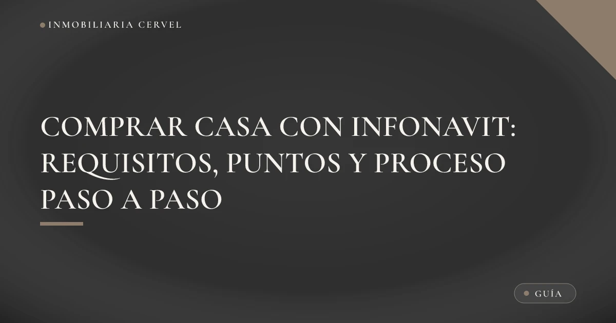 Ilustración del proceso para comprar casa con crédito Infonavit, con puntos y escrituras