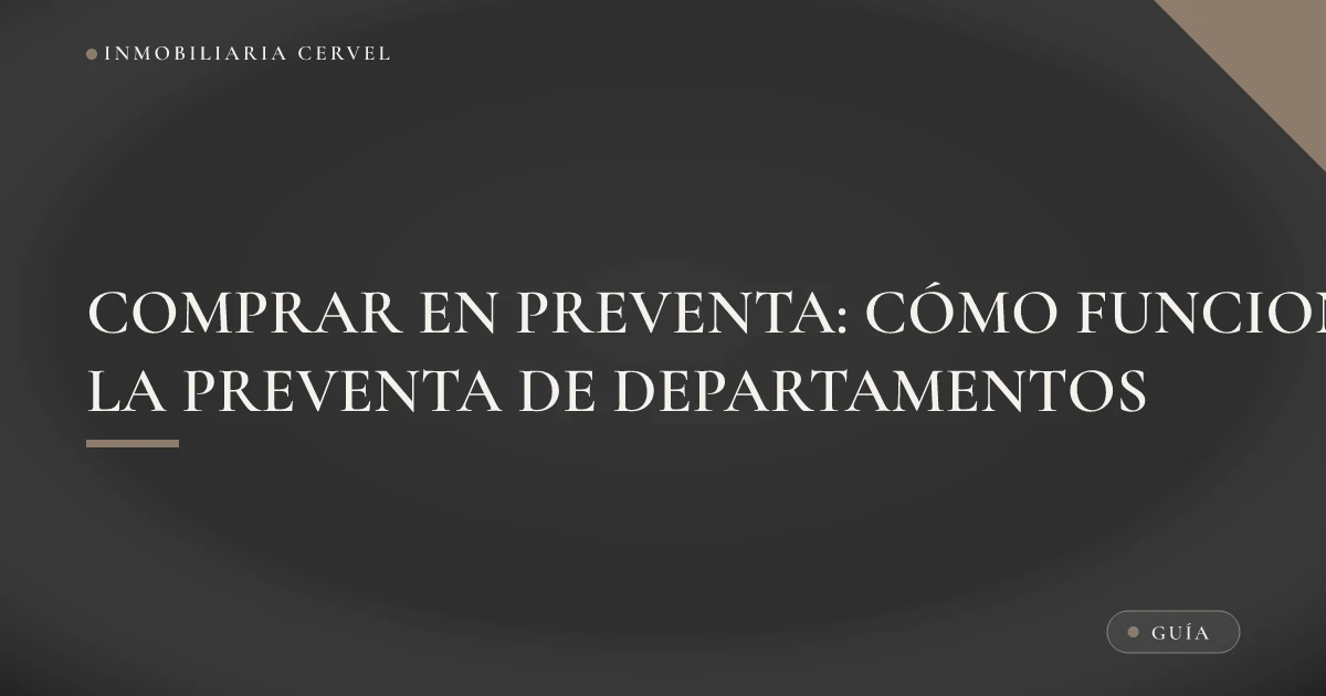 Ilustración sobre la compra de un departamento en preventa, con planos y un edificio en construcción