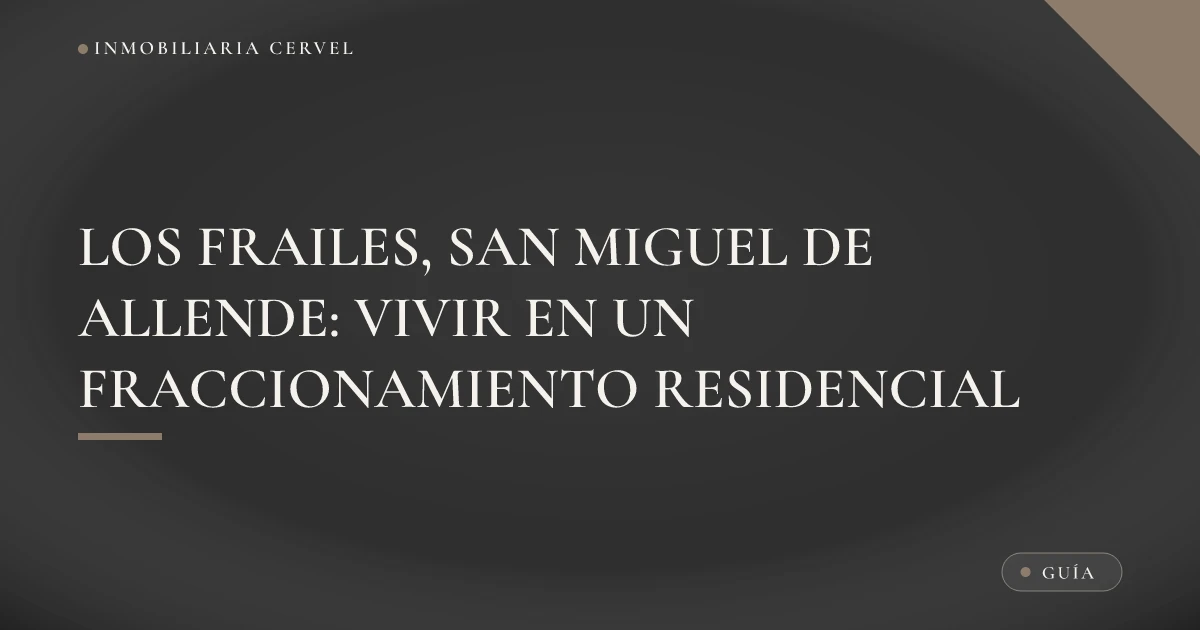Ilustración de una zona residencial en las afueras de San Miguel de Allende, con casas contemporáneas y entorno abierto