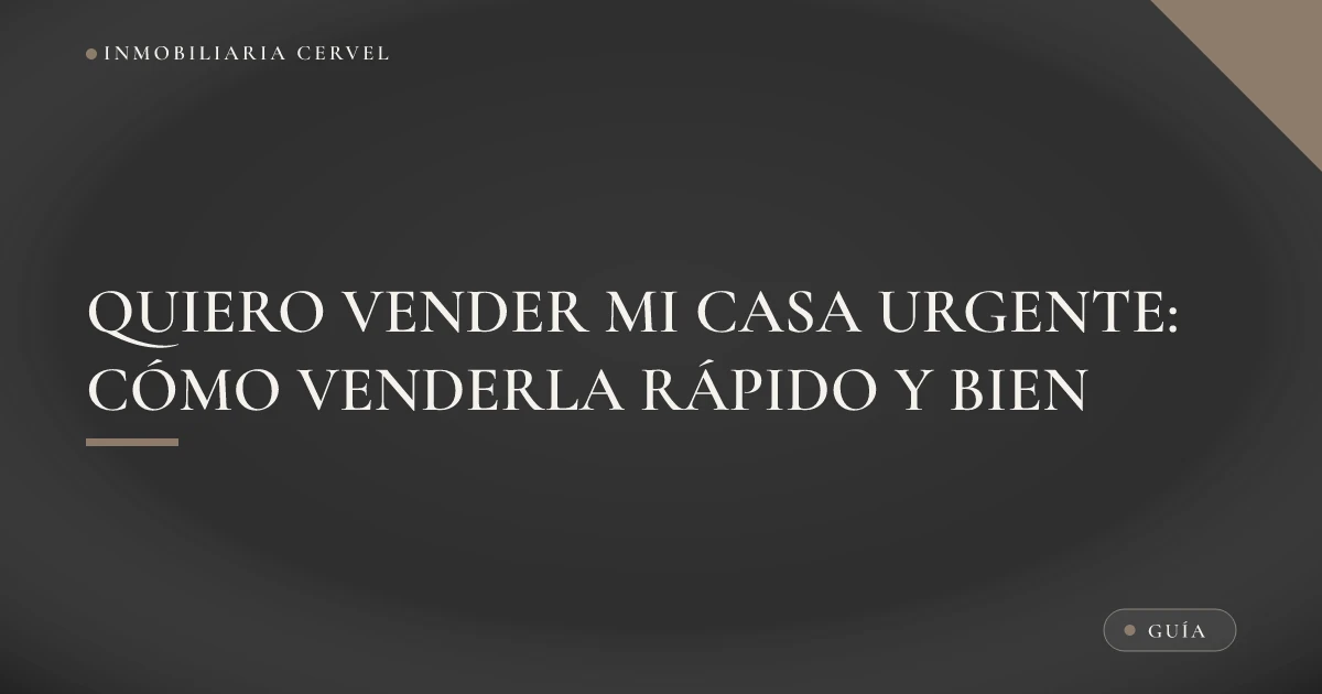 Ilustración sobre vender una casa de forma urgente, con un letrero de se vende y una vivienda